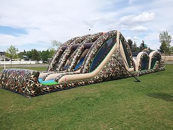 Mega Thrill Inflatable Obstacle Course slide